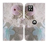 TienJueShi Etoile de mer Support à Rabat Coque Étui Couverture Protecteur Housse Case Portefeuille Cover Cas Cuir Crosscall Core M6 5.99 inch