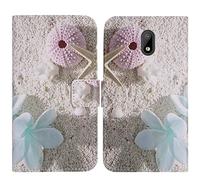 TienJueShi Etoile de mer Support à Rabat Coque Étui TPU Silicone Couverture Protecteur Housse pour Caterpillar Cat S42 H+ 5.5 inch Case Portefeuille Cover Cuir