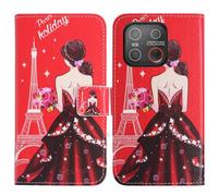 TienJueShi Goddess Support à Rabat Coque Étui Couverture Protecteur Housse Case Portefeuille Cover Cas Cuir Emporia Smart.7 5.45 inch