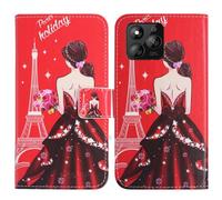 TienJueShi Goddess Support à Rabat Coque Étui Couverture Protecteur Housse Case Portefeuille Cover Cas Cuir Energizer E288s 2.8 inch