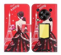 TienJueShi Goddess Support à Rabat Coque Étui TPU Silicone Couverture Protecteur Housse Case Portefeuille Cover Cuir pour Oukitel WP56 5G 6.8 inch