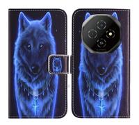 TienJueShi Loup Support à Rabat Coque Étui Couverture Protecteur Housse Case Portefeuille Cover Cas Cuir Blackview Fort 1 6.56 inch