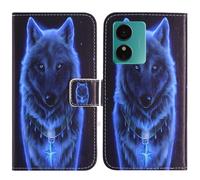 TienJueShi Loup Support à Rabat Coque Étui Couverture Protecteur Housse Case Portefeuille Cover Cas Cuir HMD Arc 6.52 inch