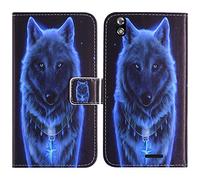 TienJueShi Loup Support à Rabat Coque Étui Couverture Protecteur Housse pour Energizer Energy Plus S550 5.5 inch Case Portefeuille Cover Cas Cuir