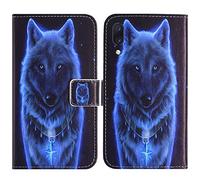 TienJueShi Loup Support à Rabat Coque Étui Couverture Protecteur Housse pour Konrow Sky 55 5.5 inch Case Portefeuille Cover Cas Cuir