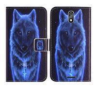 TienJueShi Loup Support à Rabat Coque Étui Couverture Protecteur Housse pour Orange Neva Start 4.95 inch Case Portefeuille Cover Cas Cuir