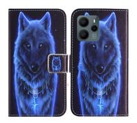 TienJueShi Loup Support à Rabat Coque Étui Couverture Protecteur Housse pour SPC Discovery Pro 6.8 inch Case Portefeuille Cover Cas Cuir