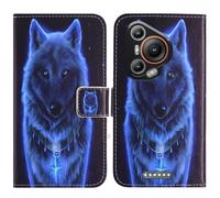 TienJueShi Loup Support à Rabat Coque Étui TPU Silicone Couverture Protecteur Housse Case Portefeuille Cover Cuir pour oscal Pilot 3 6.78 inch