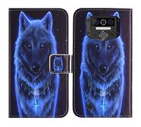 TienJueShi Loup Support à Rabat Coque Étui TPU Silicone Couverture Protecteur Housse pour Oukitel WP23 Pro Case Portefeuille Cover Cuir