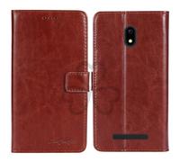 TienJueShi Marron Flip Retro Support à Rabat Cuir Housse Coque Étui Cas Couverture Protecteur Case Portefeuille Cover pour TTfone TT20