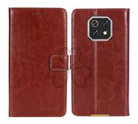 TienJueShi Marron Flip Retro Support à Rabat Cuir Housse Coque Étui Cas Couverture Protecteur Case Portefeuille Cover pour Cubot Kingkong ES 3 6.745 inch