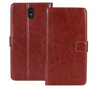 TienJueShi Marron Flip Retro Support à Rabat Cuir Housse Coque pour Caterpillar Cat S42 4 inch Étui Cas TPU Silicone Couverture Protecteur Case Portefeuille Cover