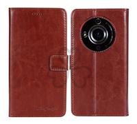 TienJueShi Marron Flip Retro Support à Rabat Cuir Housse Coque pour HOTWAV T7 6.52 inch Étui Cas Couverture Protecteur Case Portefeuille Cover