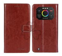 TienJueShi Marron Flip Retro Support à Rabat Cuir Housse Coque pour IIIF150 Air1 Ultra+ 6.8 inch Étui Cas Couverture Protecteur Case Portefeuille Cover