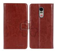 TienJueShi Marron Flip Retro Support à Rabat Cuir Housse Coque pour Swissvoice s510-C s510-M 5 inch Étui Cas Couverture Protecteur Case Portefeuille Cover