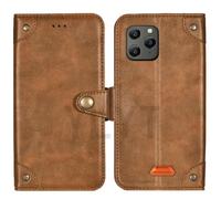 TienJueShi Marron Magnétique Cuir Housse Flip Coque TPU Silicone Case Pour Blackview BV5300 Pro 6.1 inch Étui Couverture Cover