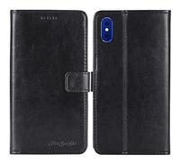 TienJueShi Noir Flip Premium Retro Business Support à Rabat Cuir Housse Magnétique Téléphone Coque pour Archos Access 50s 4.95 inch Étui Cas Couverture Protecteur Case Cover
