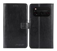 TienJueShi Noir Flip Retro Support à Rabat Cuir Housse Coque Étui Cas Couverture Protecteur Case Portefeuille Cover pour Volla Phone Quintus 6.78 inch