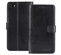 TienJueShi Noir Flip Retro Support à Rabat Cuir Housse Coque pour SFR altice s23 5 inch Étui Cas Couverture Protecteur Case Portefeuille Cover