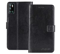 TienJueShi Noir Flip Retro Support à Rabat Cuir TPU Silicone Housse Coque pour Cubot J9 6.2 inch Étui Cas Couverture Protecteur Case Portefeuille Cover
