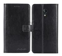 TienJueShi Noir Flip Retro Support à Rabat Cuir TPU Silicone Housse Coque pour Nokia 6310 2021 2.8 inch Étui Cas Couverture Protecteur Case Portefeuille Cover