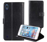 TienJueShi Noir Flip Retro Support à Rabat Cuir TPU Silicone Housse Coque pour Orange Neva Zen 5.45 inch Étui Cas Couverture Protecteur Case Portefeuille Cover