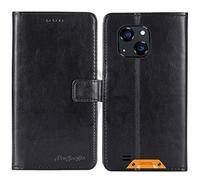 TienJueShi Noir Flip Retro Support à Rabat Cuir TPU Silicone Housse Coque pour Oukitel WP20 Pro 5.93 inch Étui Cas Couverture Protecteur Case Portefeuille Cover