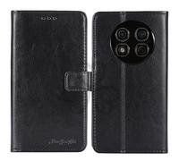 TienJueShi Noir Flip Retro Support à Rabat Cuir TPU Silicone Housse Coque pour Ulefone Note 15 6.22 inch Étui Cas Couverture Protecteur Case Portefeuille Cover