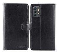 TienJueShi Noir Flip Retro Support à Rabat Cuir TPU Silicone Housse Coque pour Umidigi A13 Pro Max 5G 6.8 inch Étui Cas Couverture Protecteur Case Portefeuille Cover