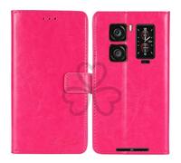 TienJueShi Rosa Flip Retro Support à Rabat Cuir TPU Silicone Housse Coque Étui Cas Couverture Protecteur Case Portefeuille Cover pour Oukitel WP300 5G 6.8 inch