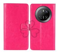 TienJueShi Rosa Flip Retro Support à Rabat Cuir TPU Silicone Housse Coque Étui Cas Couverture Protecteur Case Portefeuille Cover pour Huawei Mate 70 Air 7 inch