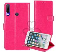 TienJueShi Rosa Flip Retro Support à Rabat Cuir TPU Silicone Housse Coque pour Alcatel 3X 2019 5048U 5048Y 6.52 inch Étui Cas Couverture Protecteur Case Portefeuille Cover