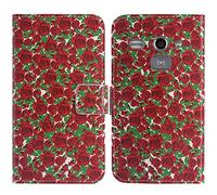 TienJueShi Rose Fleur Flip Book-Stand Cuir Housse Coque Etui Cas Couverture Protecteur Case Cover Skin pour Doro Liberto 820 Mini 4 inch