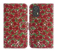 TienJueShi Rose Fleur Support à Rabat Coque Étui Couverture Protecteur Housse Case Portefeuille Cover Cas Cuir AGM H Max 6.56 inch