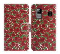 TienJueShi Rose Fleur Support à Rabat Coque Étui Couverture Protecteur Housse pour SPC Fortune 2 2.2 inch Case Portefeuille Cover Cas Cuir