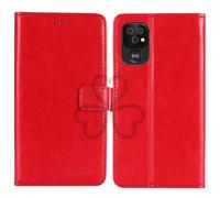 TIENJUESHI Rouge Flip Cuir Housse Coque Pour Doro 8100 8110 6.008 inch Étui Cas Couverture Gel Case Portefeuille Cover