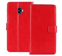 TienJueShi Rouge Flip Retro Support à Rabat Cuir Housse Coque pour Blackview BV5900 5.7 inch Étui Cas TPU Silicone Couverture Protecteur Case Portefeuille Cover