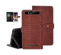 TienJueShi Rouge Luxe Cuir Housse Case pour Konrow Just5 5 inch Coque Étui Cas Couverture Protecteur Cover Premium Portefeuille