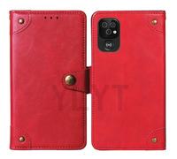 TienJueShi Rouge Magnétique Cuir Housse Flip Coque TPU Silicone Case Pour Doro 8100 8110 Plus 6.008 inch Étui Couverture Cover