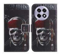 TienJueShi Skull Support à Rabat Coque Étui Couverture Protecteur Housse Case Portefeuille Cover Cas Cuir Oneplus 13R Ace 5
