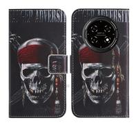 TienJueShi Skull Support à Rabat Coque Étui Couverture Protecteur Housse Case Portefeuille Cover Cas Cuir Energizer H67G 6.78 inch