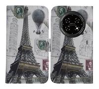 TienJueShi Tour Eiffel Support à Rabat Coque Étui Couverture Protecteur Housse Case Portefeuille Cover Cas Cuir Energizer H67G 6.78 inch