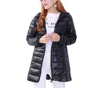TienNew Doudoune Femme Grande Taille(S - 6XL), Femme Doudoune À Capuche Imperméable À Manches Longues Légère, Ajustée Casual Manteau
