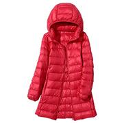 TienNew Doudoune Legere Longue Capuche Femme (S - 6XL) Hiver Veste Doudoune Matelassée Ultra Légère Femme Manteau Doudoune Plume Oversize Fine Femme Grande Taille Parka Doudoune Duvet Matelassé