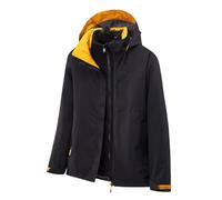 TienNew Veste 3 en 1 Hydrofuge pour Unisexe - Manteau à Capuche Homme, Veste de Pluie avec Doublure Polaire intérieure Amovible - Randonnée, Voyage, Sport (3XL,Noir-Femmes)