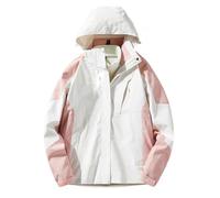 TienNew Veste de ski d'hiver unisexe pour homme - Imperméable - Polaire - 3 en 1 - Avec capuche - Pour camping, pêche, Rose - Femme, M