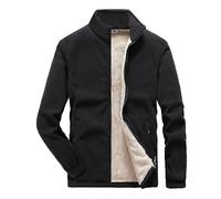 TienNew Veste polaire à fermeture éclair intégrale pour homme Tailles M à 6XL - Travail Loisirs Sports Casual, Noir , M