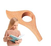 Tient-Pages en Bois pour Pouce - Marque-Page Forme Oiseau | Accessoire de Lecture Roman | Support avec Anneau pour Main | Aide Lecture pourr Livres, Cadeau Lecteur
