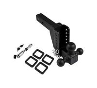 TIEOAXFT Attelage de remorque, attelage remorquage réglable avec récepteur 2 "avec Support à Trois Boules 6" for camions, 18 500 LB