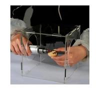 TIEOAXFT Cache-poussière en Acrylique for meulage, Polissage et Gravure 20 cm x avec 2 Trous